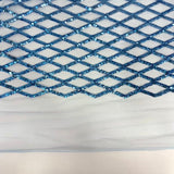 Sequins Stretch Mesh Fabric Diamond Pattern