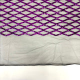 Sequins Stretch Mesh Fabric Diamond Pattern