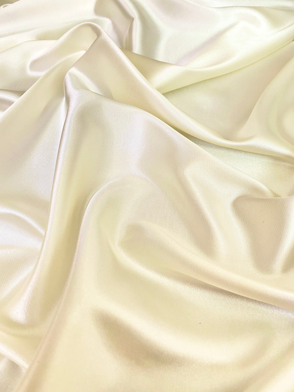 Ivory Silky Stretch Satin