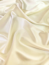 Ivory Silky Stretch Satin