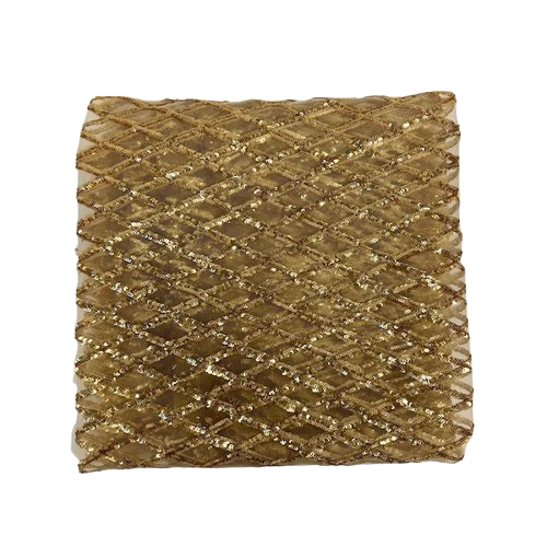 Sequins Stretch Mesh Fabric Diamond Pattern