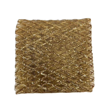 Sequins Stretch Mesh Fabric Diamond Pattern
