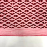 Sequins Stretch Mesh Fabric Diamond Pattern