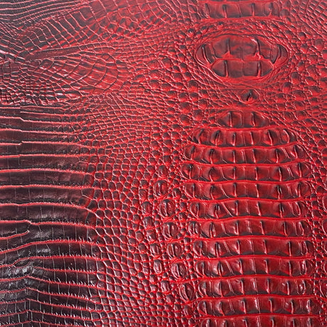 Faux Leather Vinyl Fabric 3D Embossed Gator