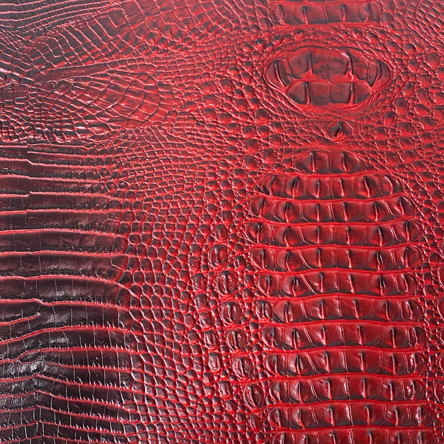 Faux Leather Vinyl Fabric 3D Embossed Gator