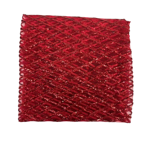 Sequins Stretch Mesh Fabric Diamond Pattern