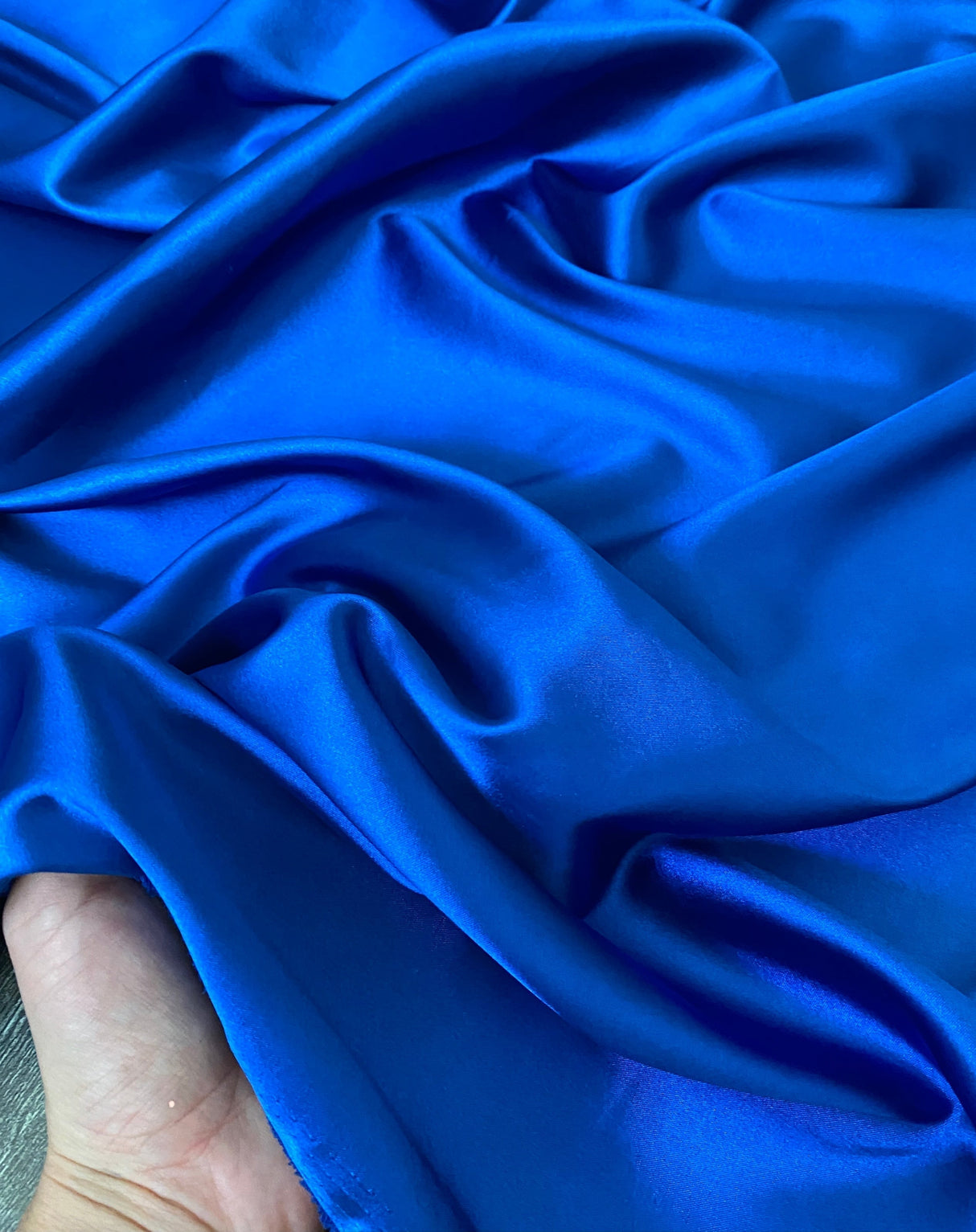 Stretch Satin Royal Blue