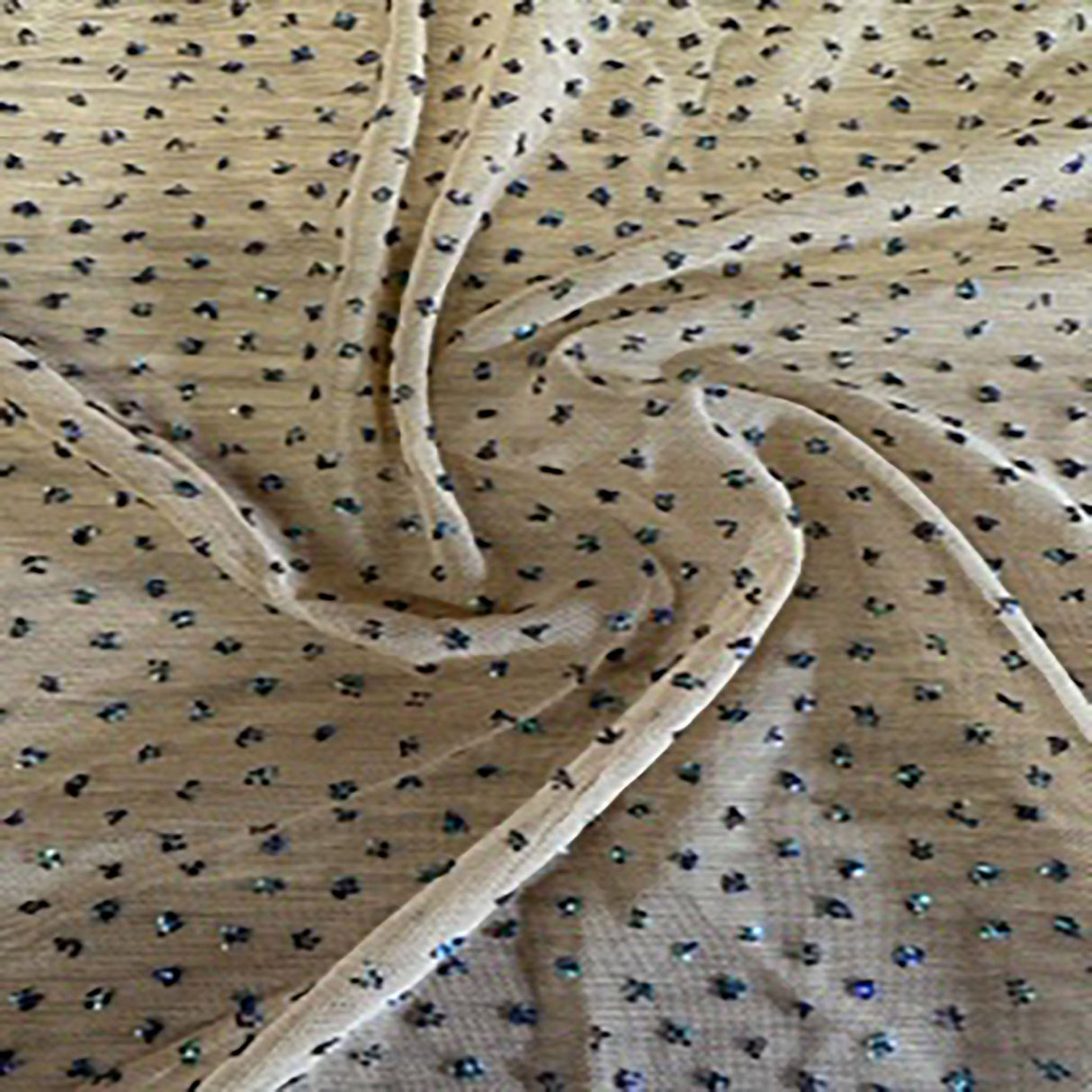 Nylon Spandex Power Mesh Caviar Glitter Fabric