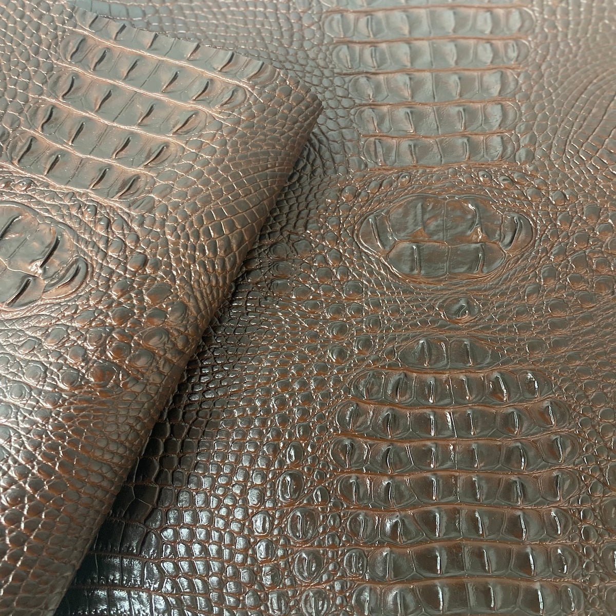 Faux Leather Vinyl Fabric 3D Embossed Gator