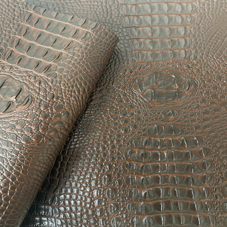 Faux Leather Vinyl Fabric 3D Embossed Gator