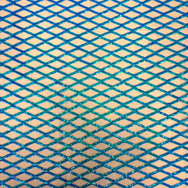 Sequins Stretch Mesh Fabric Diamond Pattern