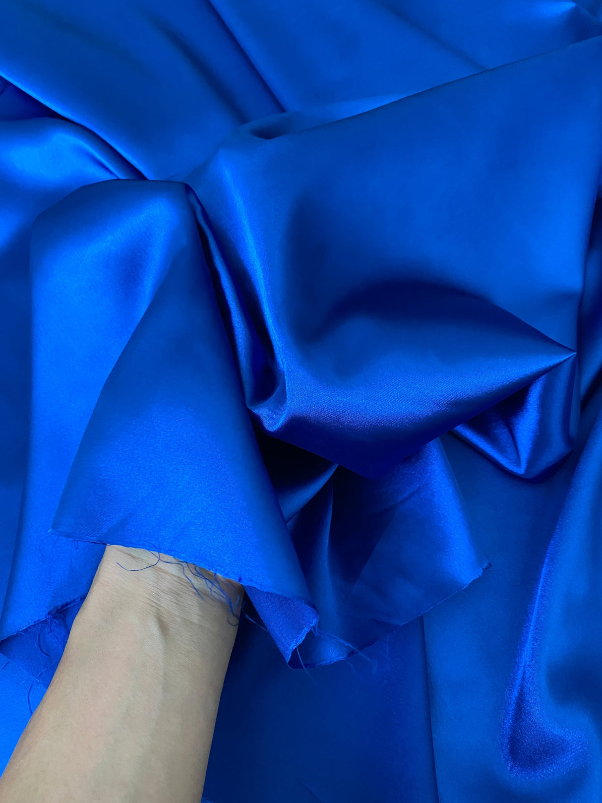 Stretch Satin Royal Blue