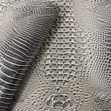 Faux Leather Vinyl Fabric 3D Embossed Gator