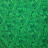 Polynesian Tribal Stems & Leaves Cotton Light Barkcloth Fabric - All Over Design, 36" X 45", 1 Yard