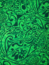 Cotton Barkcloth Polynesian Tribal Stems & Leaves Fabric