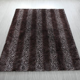 Leopard Cheetah Jaguar Feline Animal Print Faux Fur Fabric - Brown Animal Print, 1" Pile Height (1 Yard)