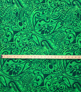 Cotton Barkcloth Polynesian Tribal Stems & Leaves Fabric