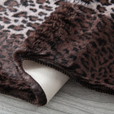 Leopard Cheetah Jaguar Feline Animal Print Faux Fur Fabric - Brown Animal Print, 1" Pile Height (1 Yard)