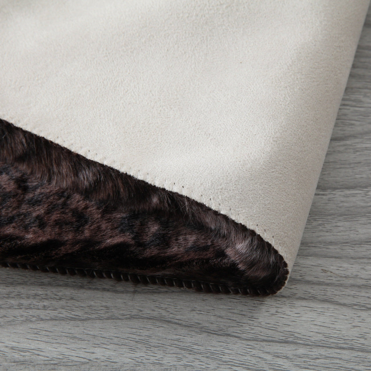 Leopard Cheetah Jaguar Feline Animal Print Faux Fur Fabric - Brown Animal Print, 1" Pile Height (1 Yard)