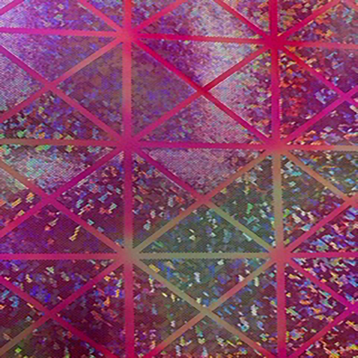 Nylon Spandex Triangle Prism Hologram Foil Fabric
