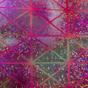 Nylon Spandex Triangle Prism Hologram Foil Fabric