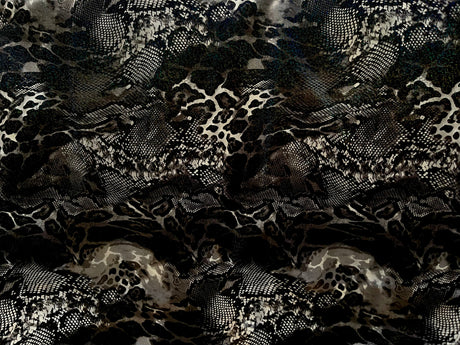 New Holographic Snakeskin Design Foil Nylon Spandex Fabric - Yellow, White, 58 To 60 Inches Wide