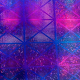 Nylon Spandex Triangle Prism Hologram Foil Fabric