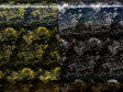 New Holographic Snakeskin Design Foil Nylon Spandex Fabric - Yellow, White, 58 To 60 Inches Wide