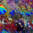 Polyester Spandex Fabric Spring Clouds Laser Hologram 60"