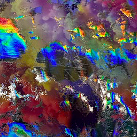 Polyester Spandex Fabric Spring Clouds Laser Hologram 60"