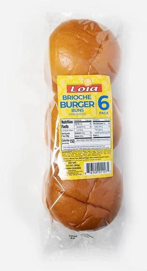 Lola Brioche Burger Buns 6pc