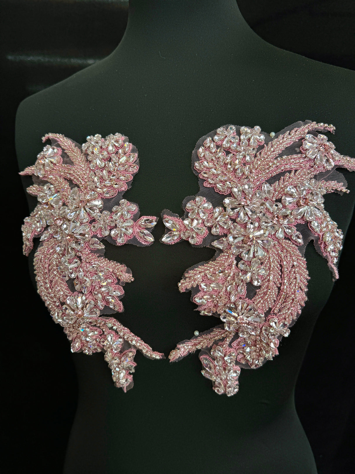 Baby Pink Rhinestone Applique
