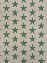 Brown And Green Star Printed Polyester Spandex Fabric - Brown And Green Star Print, 58"/60" Width (1 Yard)