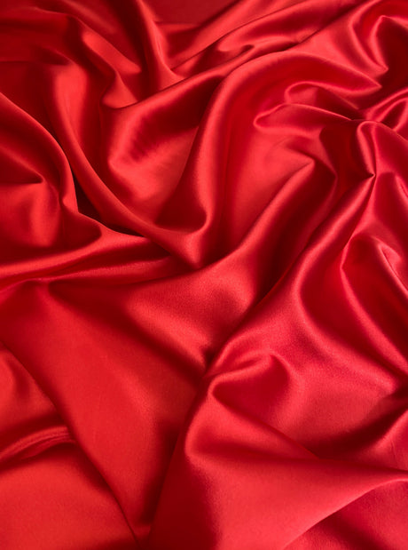 Stretch Silk Charmeuse Red