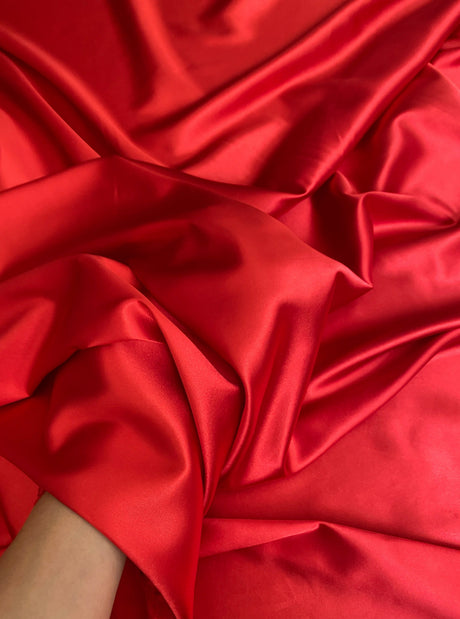 Stretch Silk Charmeuse Red