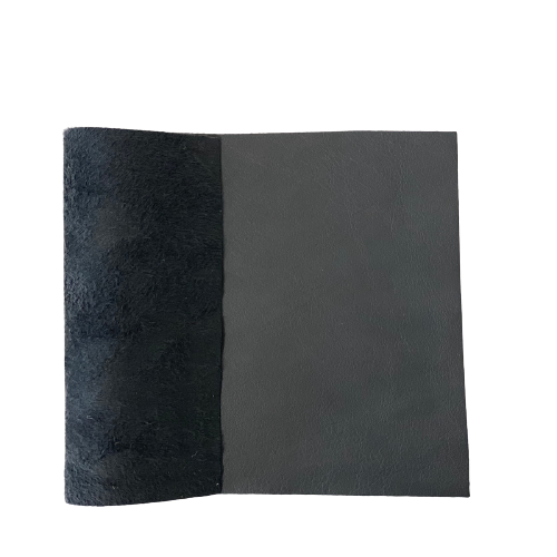 Lambskin Stretch Faux Leather Fabric - Black, Matte, 55" Width (1 Yard)