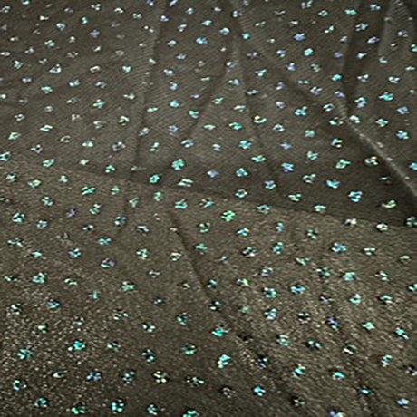 Nylon Spandex Power Mesh Caviar Glitter Fabric