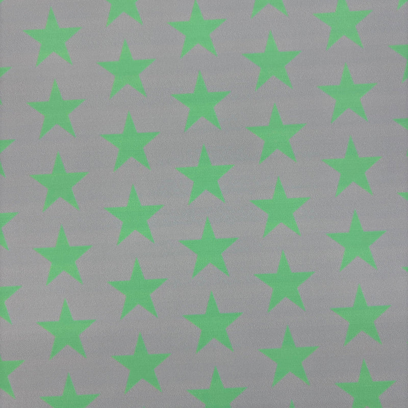 1 Yard Lilac and Green Star Print Spandex Fabric Four Way Stretch 58"/60" Width