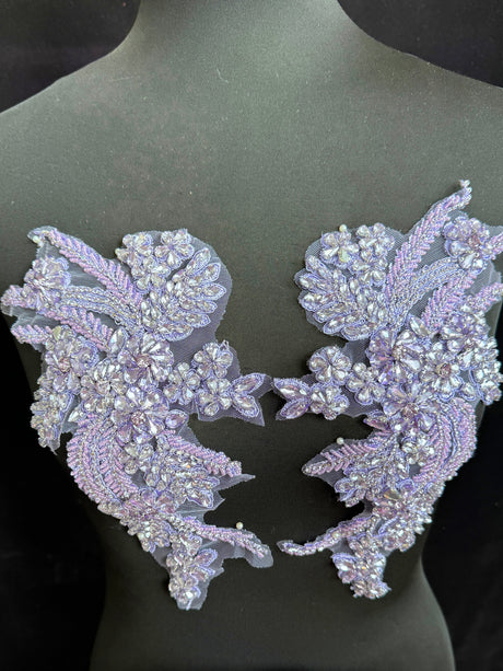 Lilac Rhinestone Applique