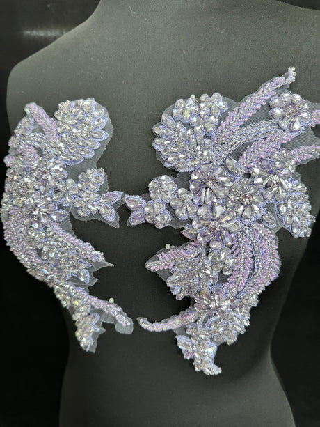 Lilac Rhinestone Applique