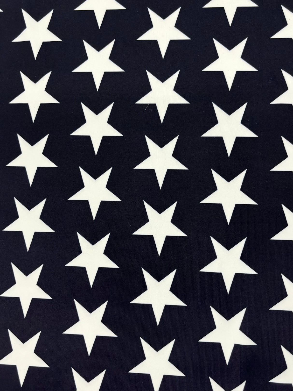 Black And White Star Printed Polyester Spandex Fabric - Black And White Star Print, 58"/60" Width (1 Yard)