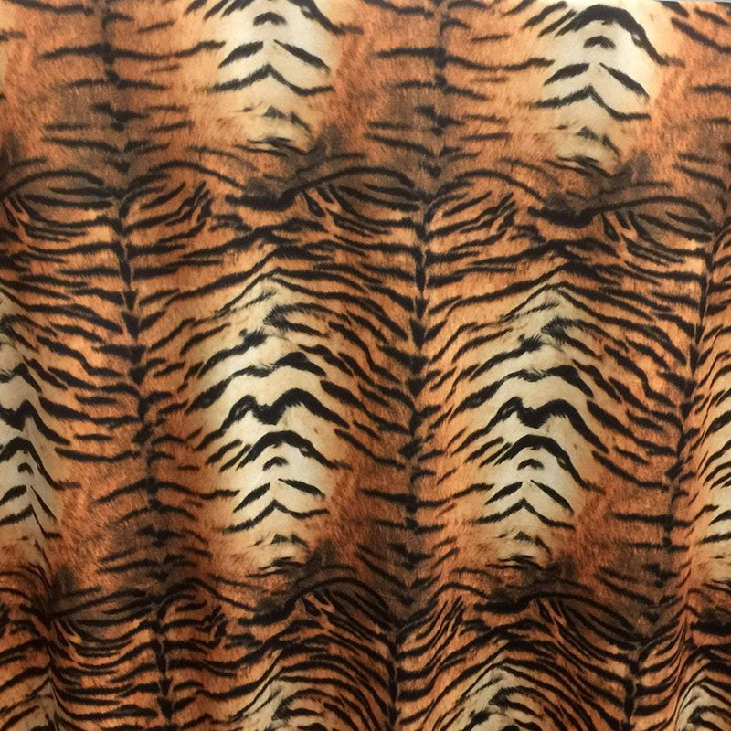Velvet Fabric Safari Tiger Animal Print by the Yard