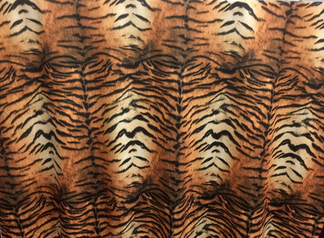 Velvet Fabric Safari Tiger Animal Print by the Yard