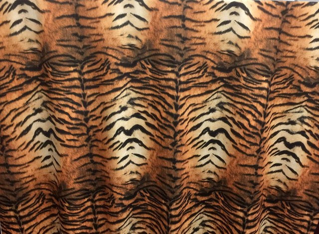 Velvet Fabric Safari Tiger Animal Print by the Yard