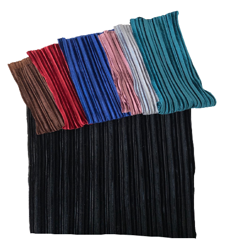 Pleated Stretch Velvet Spandex Fabric - 4-Way Stretch, 58" Width (1 Yard)