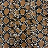 1 Yard Caicos Snake Skin Faux Leather Vinyl Fabric 100% PVC