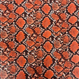 1 Yard Caicos Snake Skin Faux Leather Vinyl Fabric 100% PVC