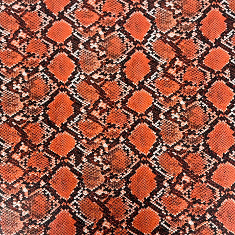 Caicos Snake Skin Faux Leather Vinyl Fabric - Snake Skin Pattern, 54" Width (1 Yard)