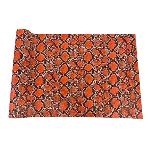 Caicos Snake Skin Faux Leather Vinyl Fabric - Snake Skin Pattern, 54" Width (1 Yard)