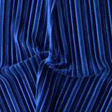 Pleated Stretch Velvet Spandex Fabric - 4-Way Stretch, 58" Width (1 Yard)